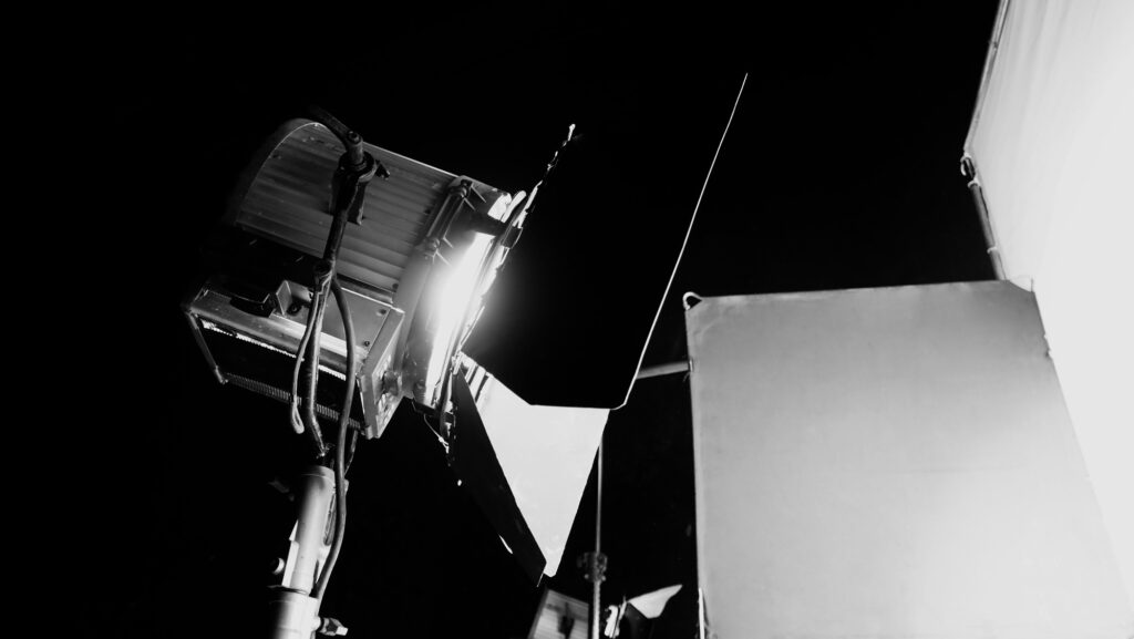 Film light for video production camera in studio set or Use as studio photo shoot light
